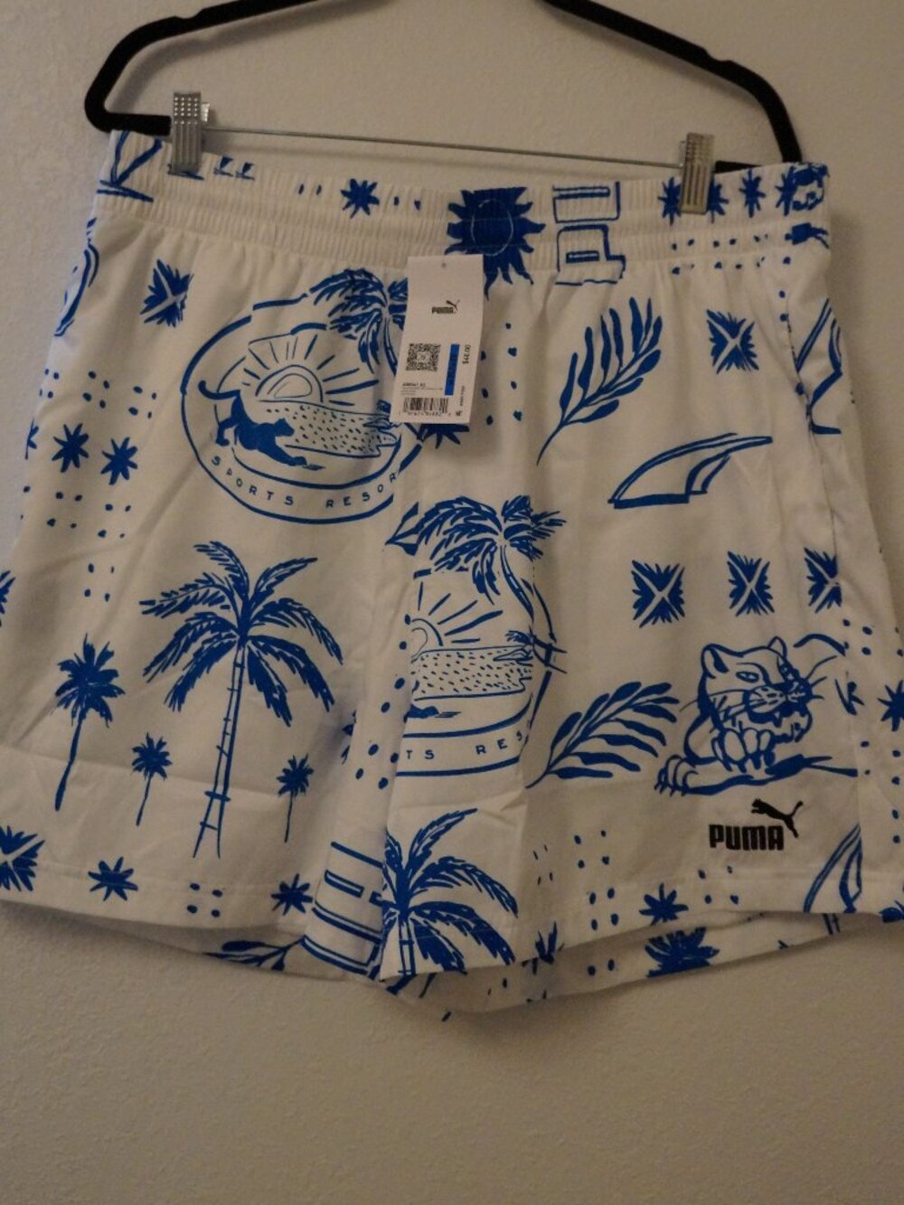 Puma Resort Men Printed White Shorts #062